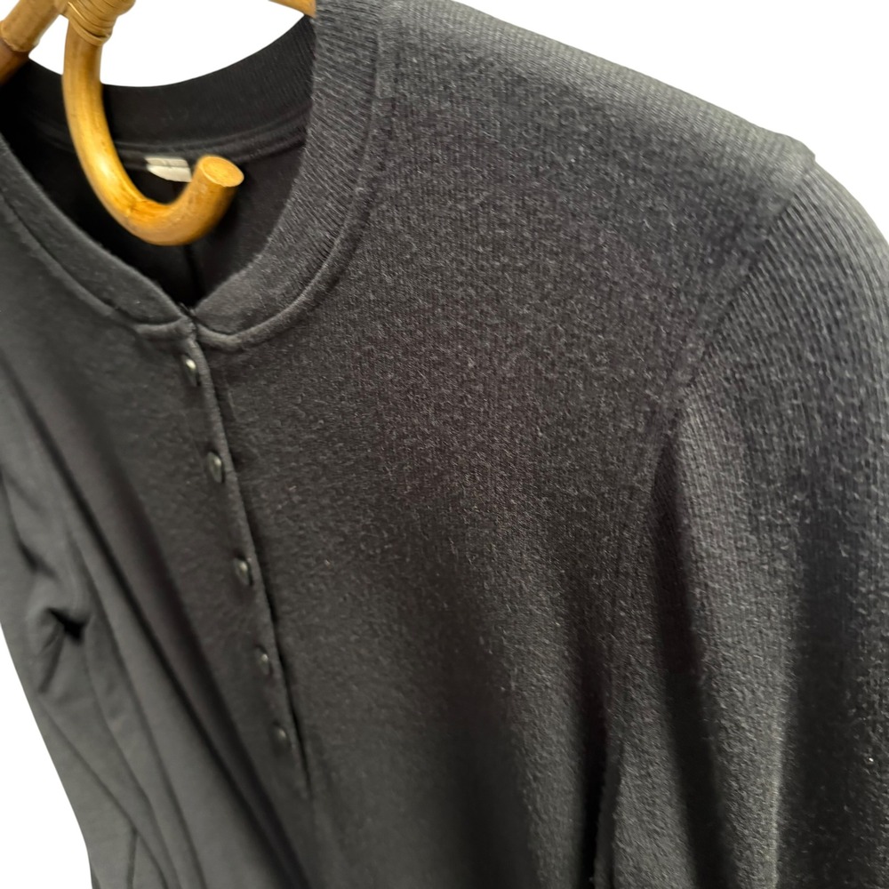 Lululemon | Hold Tight Long Sleeve Henley Black Ribbed Shirt - Picture 7 of 14